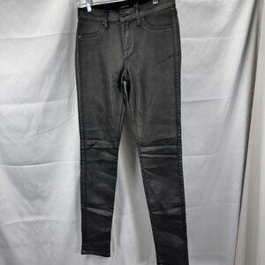 Vizcaino Women‎ Silver/Gray Shimmery Skinny Pants Size 27